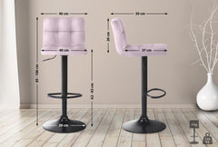 Barhocker Feni Samt - rosa