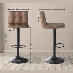 Barhocker Feni Samt - braun