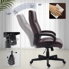 Bürostuhl XL Sparta Kunstleder - braun