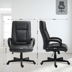 Bürostuhl XL Sparta Kunstleder - schwarz