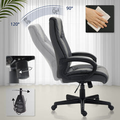 Bürostuhl XL Sparta Kunstleder - schwarz