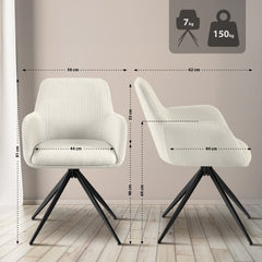 Esszimmerstuhl Olema Cord - creme
