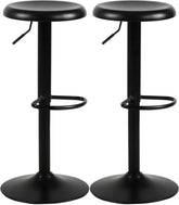 Set di 2 barhocker Williston neri, eleganti e regolabili, ideali per cucina e bar, comfort moderno e design raffinato.
