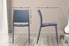2er Set Stuhl Meton - grau