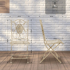 2er Set Stühle Sibell - antik-creme