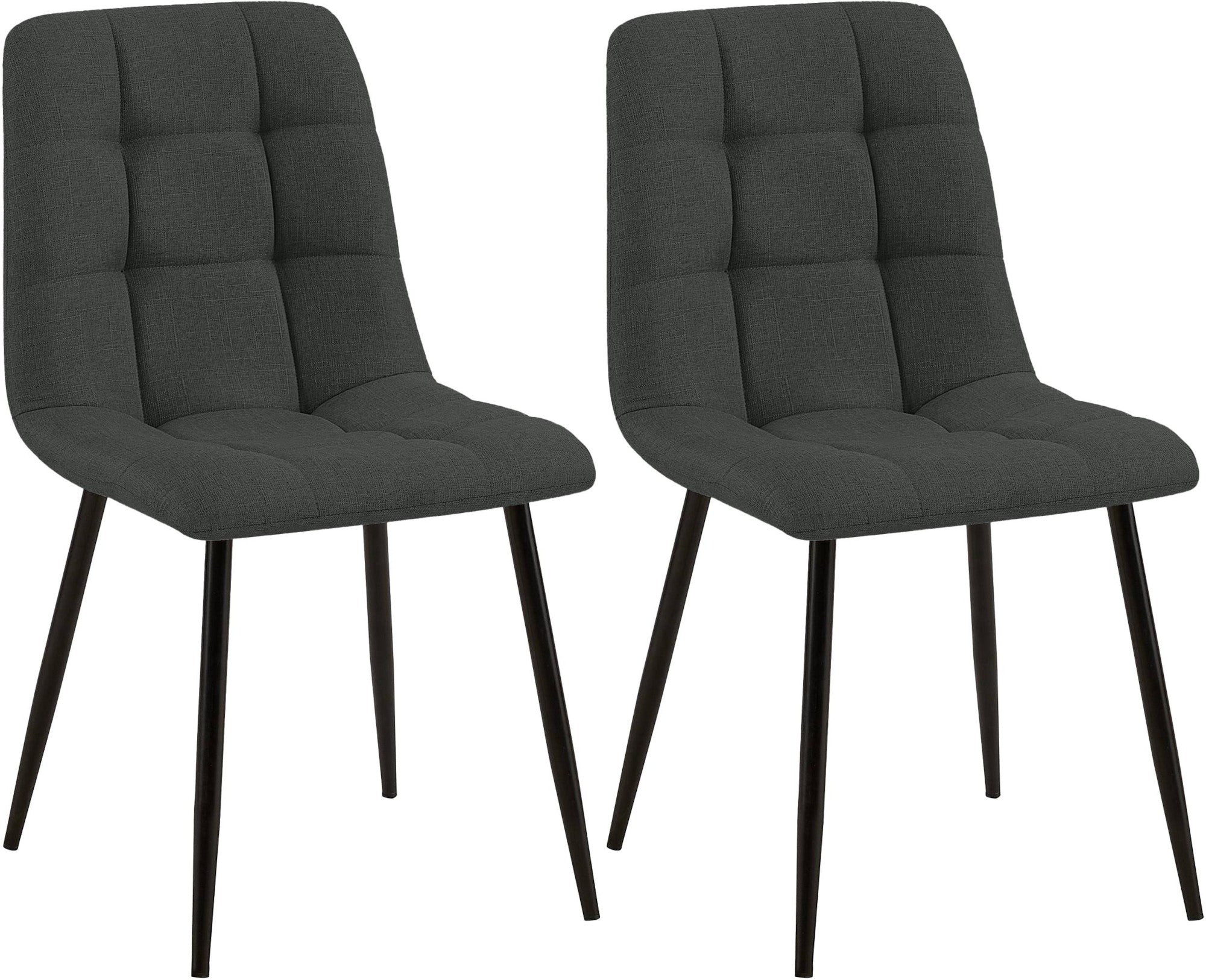 2er Set Esszimmerstuhl Tilde Stoff - dunkelgrau by Dropshipping-Europe – Esszimmerstühle