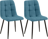2er Set Esszimmerstuhl Tilde Stoff - blau by Dropshipping-Europe – Esszimmerstühle
