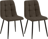 2er Set Esszimmerstuhl Tilde Stoff - braun by Dropshipping-Europe – Esszimmerstühle