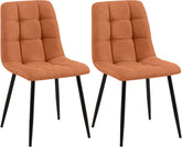 2er Set Esszimmerstuhl Tilde Stoff - orange by Dropshipping-Europe – Esszimmerstühle