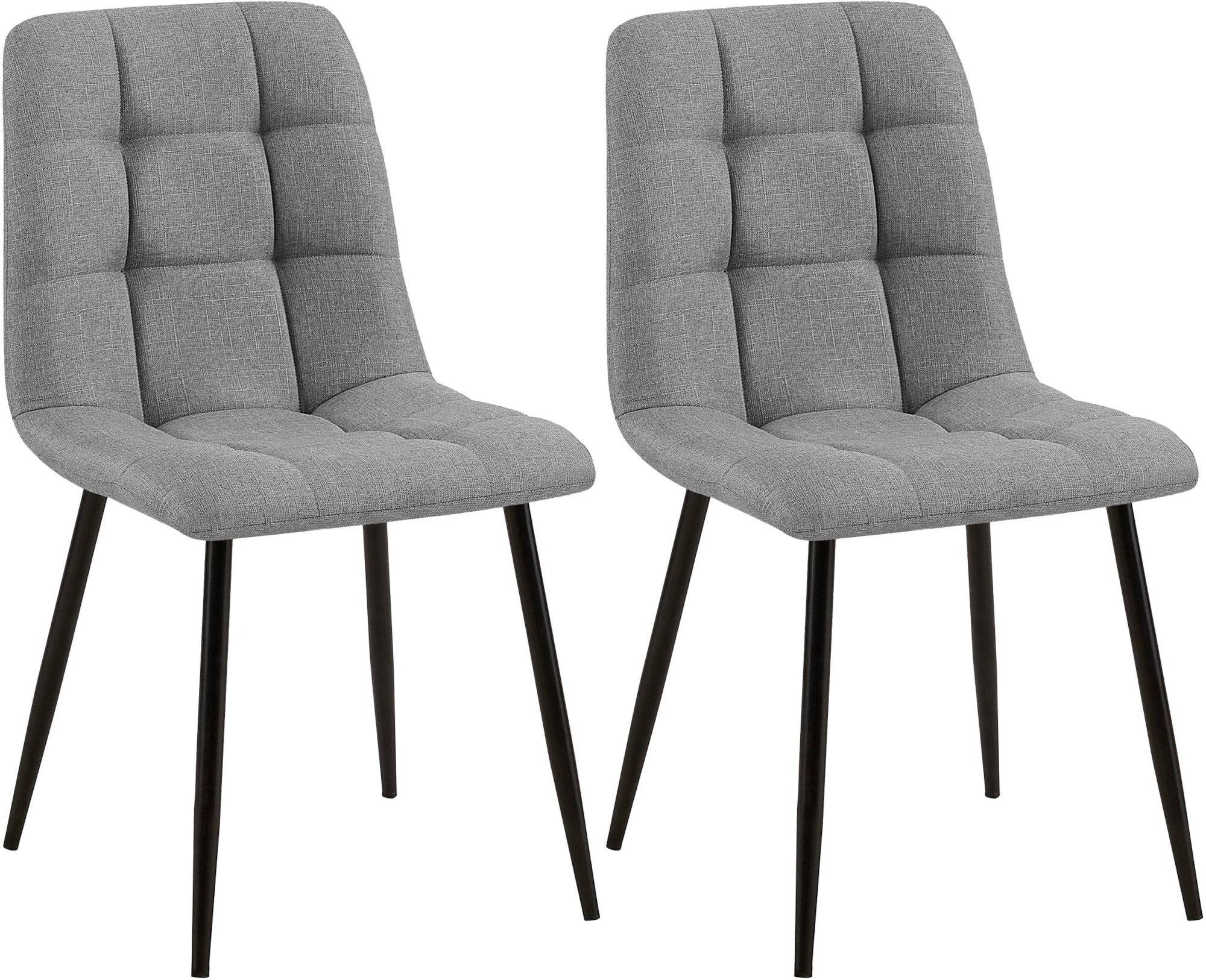 2er Set Esszimmerstuhl Tilde Stoff - grau by Dropshipping-Europe – Esszimmerstühle