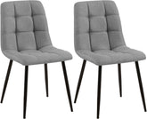 2er Set Esszimmerstuhl Tilde Stoff - grau by Dropshipping-Europe – Esszimmerstühle