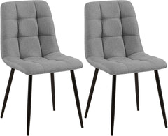 2er Set Esszimmerstuhl Tilde Stoff - grau by Dropshipping-Europe – Esszimmerstühle