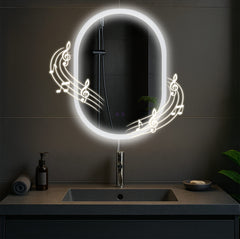 Badspiegel Karishma 70x50 mit Bluetooth - klarglas
