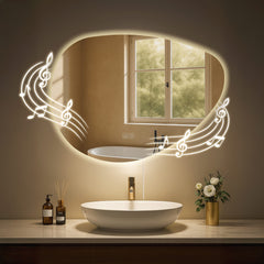 Badspiegel Almafie 65x75 mit Bluetooth - klarglas