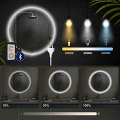 Badspiegel Laconia 60 mit Bluetooth - klarglas