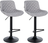 2er Set Barhocker Kasson Stoff - grau