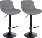 2er Set Barhocker Kasson Stoff - dunkelgrau