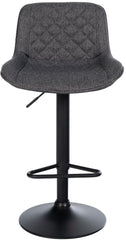 2er Set Barhocker Kasson Stoff - schwarz
