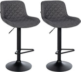 2er Set Barhocker Kasson Stoff - schwarz