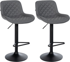 2er Set Barhocker Kasson Kunstleder - grau