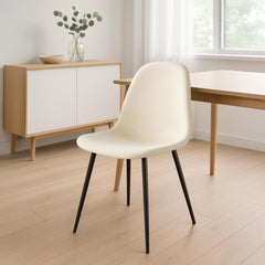 Esszimmerstuhl Napier Samt - creme