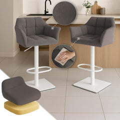 Barhocker Damaso W Cord - taupe