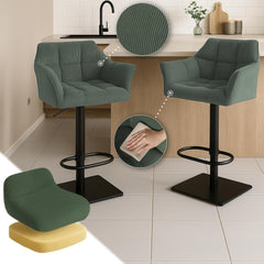 Barhocker Damaso B Cord - gr�n