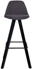 2er Set Barhocker Corbin Stoff Square - dunkelgrau