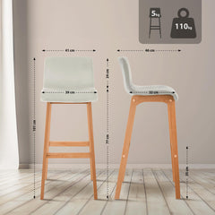 Barhocker Hoover Samt Natura - creme