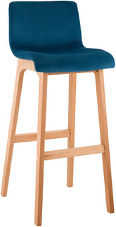 Barhocker Hoover Samt Natura - blau