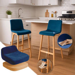 Barhocker Hoover Samt Natura - blau