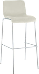 Barhocker Hoover Samt 4-Fu� Chrom - creme