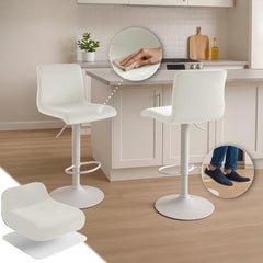 Barhocker Hoover Samt W - creme