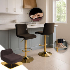 Barhocker Hoover Samt G - braun
