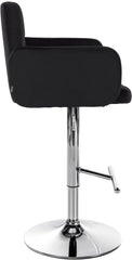 2er Set Barhocker Los Angeles Samt chrom - schwarz