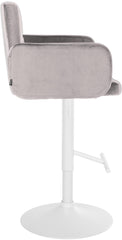 2er Set Barhocker Los Angeles Samt wei� - grau