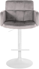 2er Set Barhocker Los Angeles Samt wei� - grau
