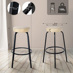 Barhocker Kamari Kunstleder - creme