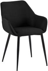 Esszimmerstuhl Vessa Stoff - schwarz