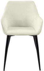 2er Set Esszimmerstuhl Vessa Stoff - creme