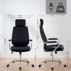 Bürostuhl Rako Stoff - schwarz
