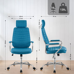 Bürostuhl Rako Stoff - blau