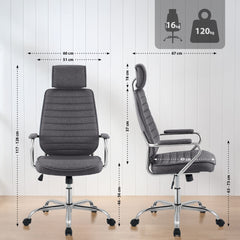 Bürostuhl Rako Stoff - dunkelgrau