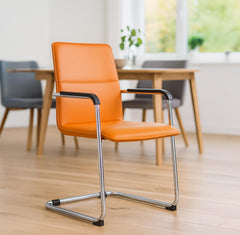 2er Set Besucherstuhl Seattle - orange