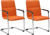 2er Set Besucherstuhl Seattle - orange