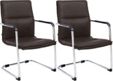 2er Set Besucherstuhl Seattle - braun
