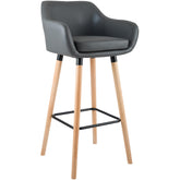 Barhocker Grant Kunstleder - grau - InfinityMarket