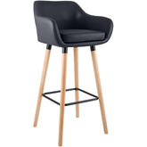 Barhocker Grant Kunstleder - schwarz - InfinityMarket
