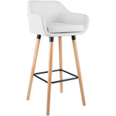 Barhocker Grant Kunstleder - weiß - InfinityMarket
