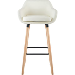 2er Set Barhocker Grant Kunstleder - creme